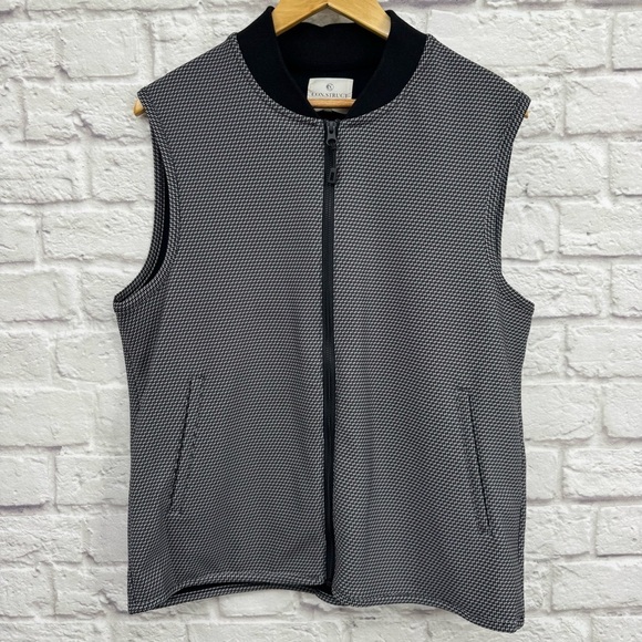 Con.Struct Other - Con.Struct Men's Full-Zip Vest Micro-Print Silvadur Technology Size M Layering